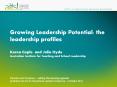 Growing Leadership Potential: the leadership profiles Keren Caple and Julie Hyde  Australian Institute for Teaching and School Leadership   Passion and Purpose  PowerPoint PPT Presentation