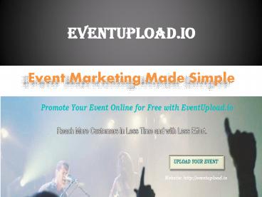 Upcoming Events – EventUpload.io