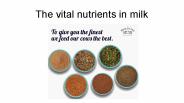The vital nutrients in milk