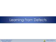 Learning From Defects