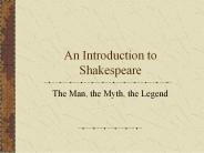 An Introduction to Shakespeare
