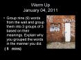 Warm Up January 04, 2011 PowerPoint PPT Presentation