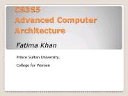 CS355 Advanced Computer Architecture