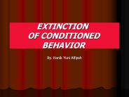 EXTINCTION OF CONDITIONED BEHAVIOR