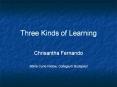 Three Kinds of Learning PowerPoint PPT Presentation