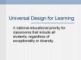 Universal Design for Learning PowerPoint PPT Presentation
