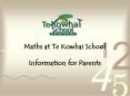 Maths at Te Kowhai School PowerPoint PPT Presentation