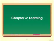 Chapter 6: Learning