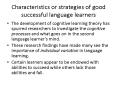 Characteristics or strategies of good successful language learners PowerPoint PPT Presentation