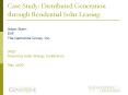 Case Study: Distributed Generation through Residential Solar Leasing PowerPoint PPT Presentation