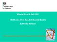 Mental Health Act 1983   Dr Nicola Guy, Head of Mental Health  Act Code Review PowerPoint PPT Presentation