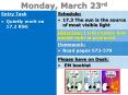 Monday, March 23rd PowerPoint PPT Presentation