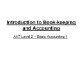 Introduction to Book-keeping and Accounting PowerPoint PPT Presentation