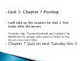Unit 3: Chapter 7 Posting PowerPoint PPT Presentation