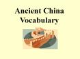 Ancient%20China%20Vocabulary PowerPoint PPT Presentation