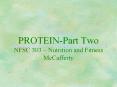 PROTEIN-Part Two NFSC 303  PowerPoint PPT Presentation