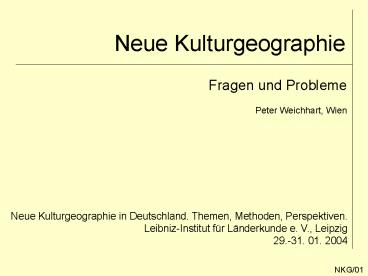 Neue Kulturgeographie