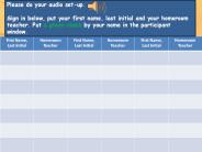 Please do your audio set-up.