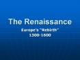 The Renaissance PowerPoint PPT Presentation