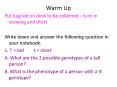 Warm Up PowerPoint PPT Presentation