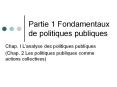 Partie 1 Fondamentaux de politiques publiques PowerPoint PPT Presentation