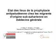 Etat des lieux de la prophylaxie antipalud PowerPoint PPT Presentation