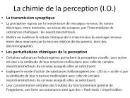 La chimie de la perception (I.O.)