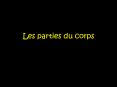 Les parties du corps PowerPoint PPT Presentation