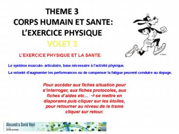 THEME 3  CORPS HUMAIN ET SANTE: L