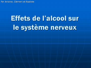 Effets de l