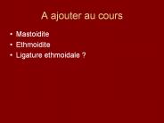 A ajouter au cours