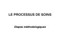 LE PROCESSUS DE SOINS PowerPoint PPT Presentation