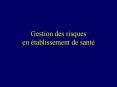 Gestion des risques en  PowerPoint PPT Presentation