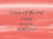 Cancer Of The Oral Cavity