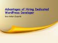 Advantages of Hiring Dedicated WordPress Developer PowerPoint PPT Presentation