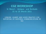 CGE WORKSHOP St Mary