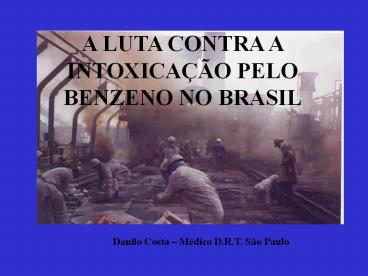 A LUTA CONTRA A INTOXICA