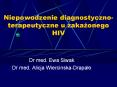 Niepowodzenie diagnostyczno-terapeutyczne u zakazonego HIV PowerPoint PPT Presentation