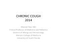 CHRONIC COUGH 2014 PowerPoint PPT Presentation