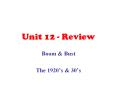 Unit 12 - Review PowerPoint PPT Presentation
