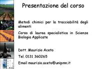 Metodi chimici per la tracciabilit