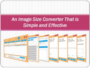 An Image Size Converter That is Simple and Effective
