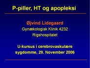 P-piller, HT og apopleksi