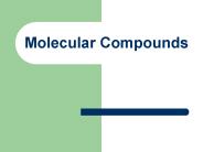 Molecular Compounds