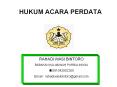 HUKUM ACARA PERDATA PowerPoint PPT Presentation
