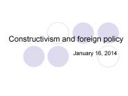 Constructivism and foreign policy