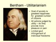 Bentham - Utilitarianism