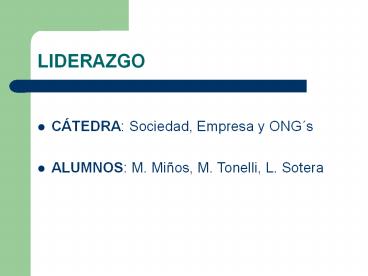 LIDERAZGO