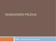 Manajemen Produk