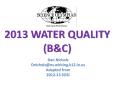 2013 WATER QUALITY (B PowerPoint PPT Presentation